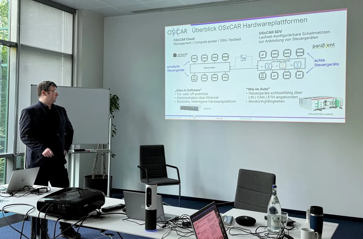 Technische Diskussion während des Treffens