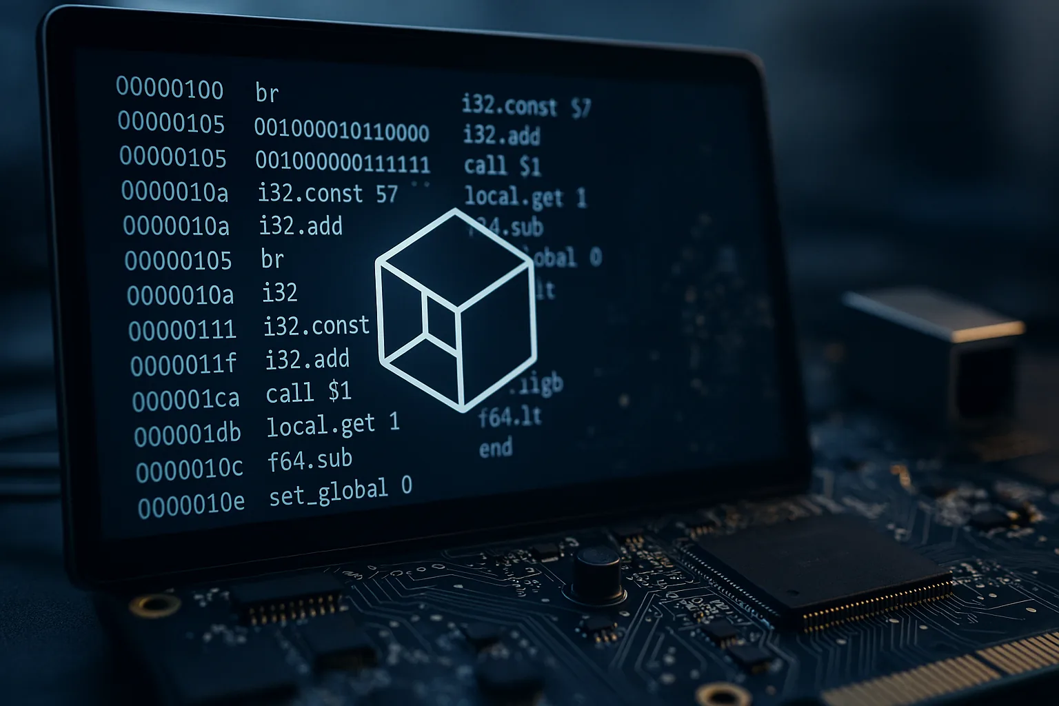 Darstellung der Verbindung zwischen WebAssembly-Modulen und Hardware-Beschleunigern